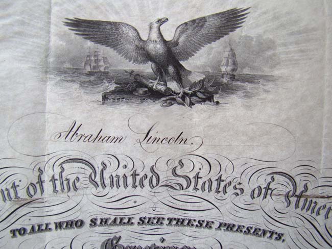 An historically important ABRAHAM LINCOLN signed Naval Commission for Capt. Joseph F. Green dated February 21, 1863. — image 5